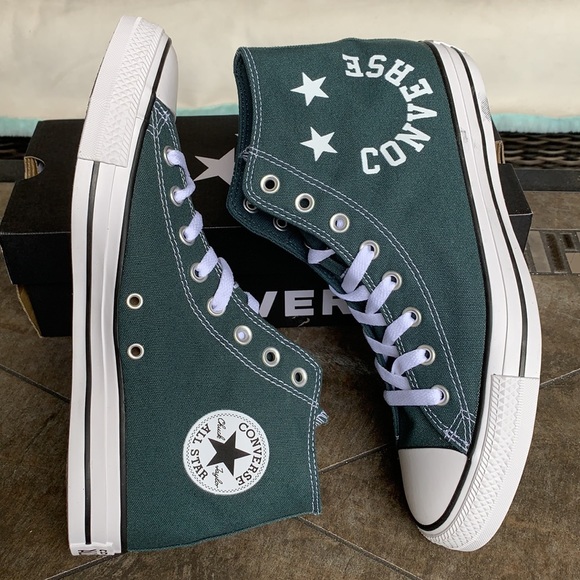 CONVERSE CTAS HI FADED SPRUCE/BLACK/WHITE MENS - Picture 8 of 15